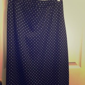 Black/white polka dot skirt